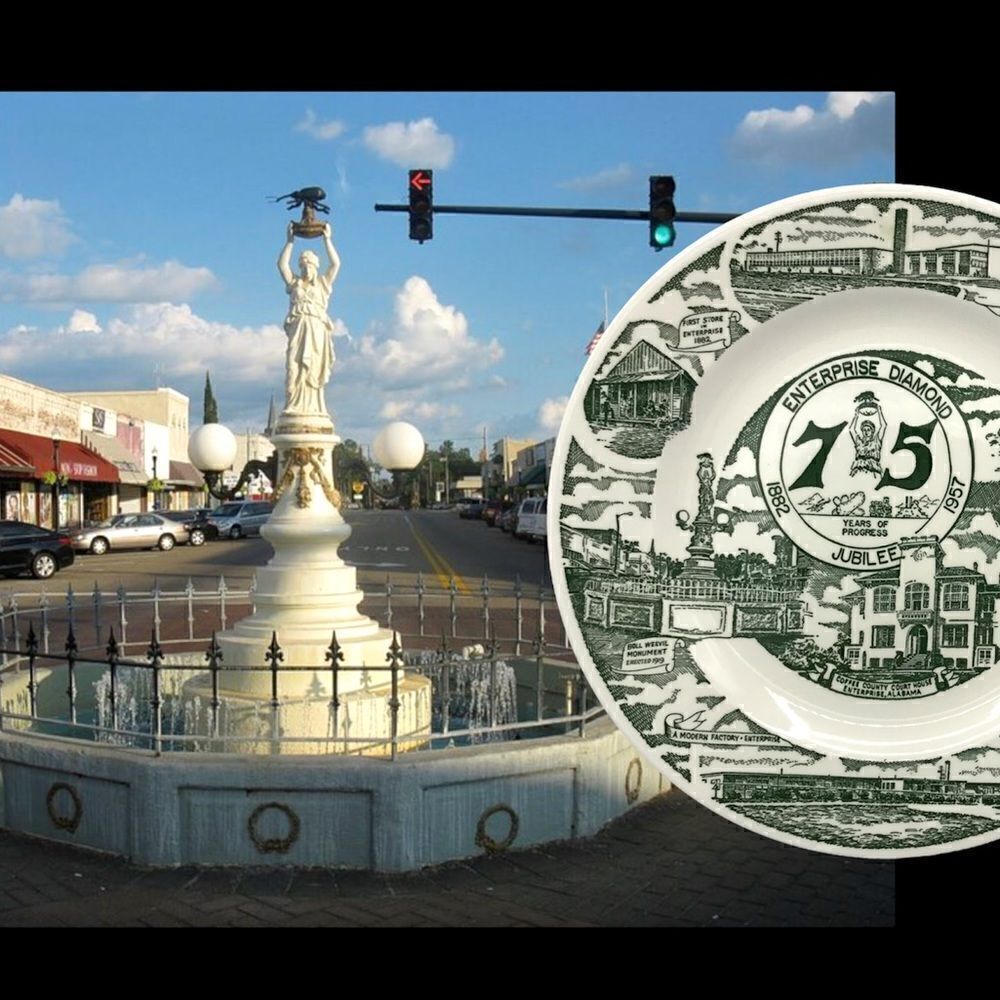Kettlesprings Kilns Enterprise Alabama 75th Diamond Jubilee  Commemorative Plate